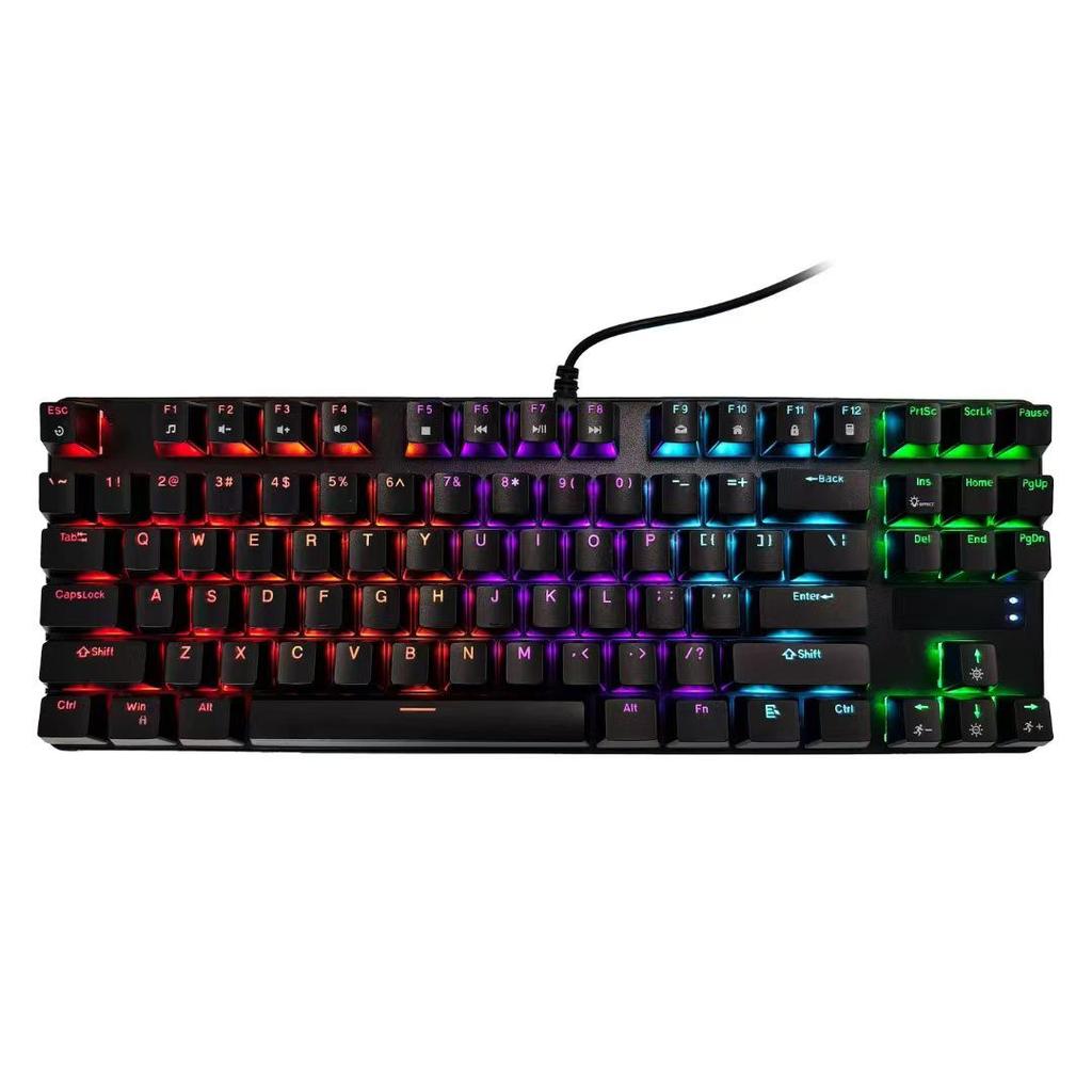 Cross87-Key RGB Mechanical Blue Switch Keyboard for Gaming & Office
