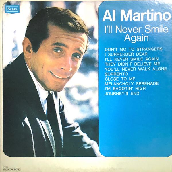 

LP Record AL MARTINO Ill Never Smile Again SPS428 Sears US Pop Used