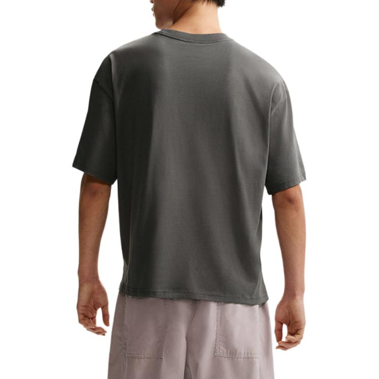Nike T Shirts Men's Charcoal Gray Crew Neck Moderate II4380-068