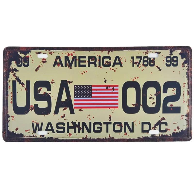 Japan USA Mexiko Italien Frankreich Flagge Auto Nummern schild Amsterdam Metall Zinn Zeichen Bar Pub Cafe Club Home Wand