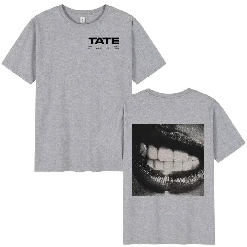 Tate McRae Tan Cerca De Qué 2025 Merchandising Nuevo Álbum Camiseta Hombre Mujer Algodón de Alta Calidad Camisetas Manga Corta Camiseta Harajuku