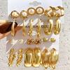 Hot Sale Vintage Gold Geometric Women's Earrings Set Pearl Earrings Earrings Set