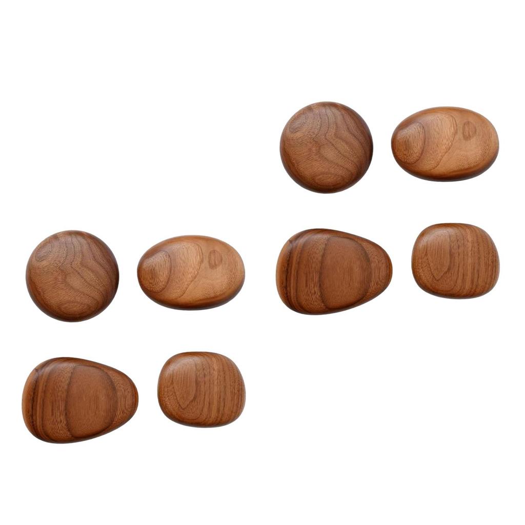 2x 4x Wall Mounted Wood Hooks Wooden Coat Rustic Modern Cabinet Knobs for