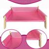 Cat Bed Elevated Hammock Pet Scratcher Wooden Frame Lounger with Soft Cloth Removable Cover Suitable