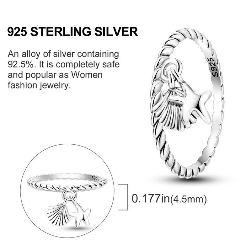 Rings For Women 925 Silver Color Zircon Winding Romantic Ring Finger Beaded Luxury Jewelry Original Engagement Wedding Gift