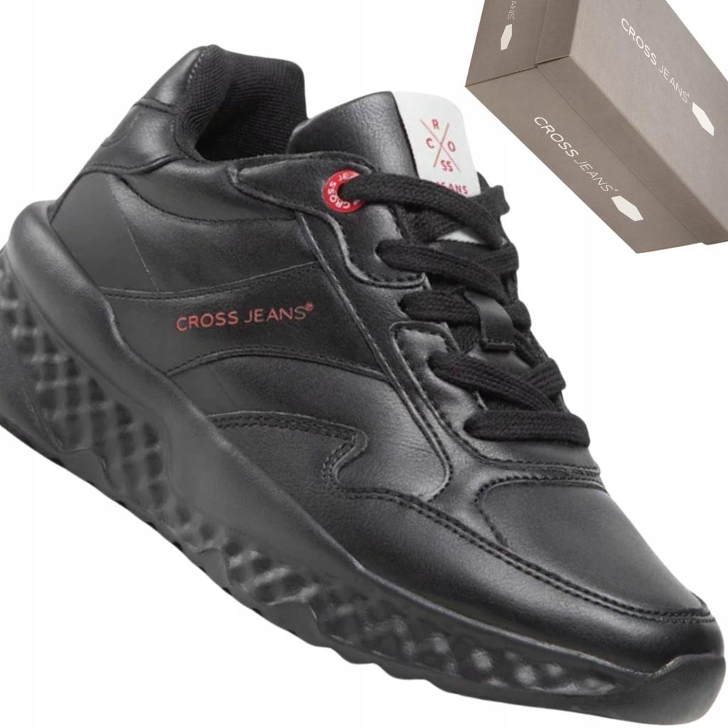 Cross Jeans KK2R4023C - Black Women's Sneakers Made of Eco-leather, Sports Shoes