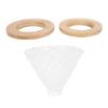Pour Over Coffee Dripper Cone Filter Cup Coffee Maker Accessories with Wood Base Home Office Use