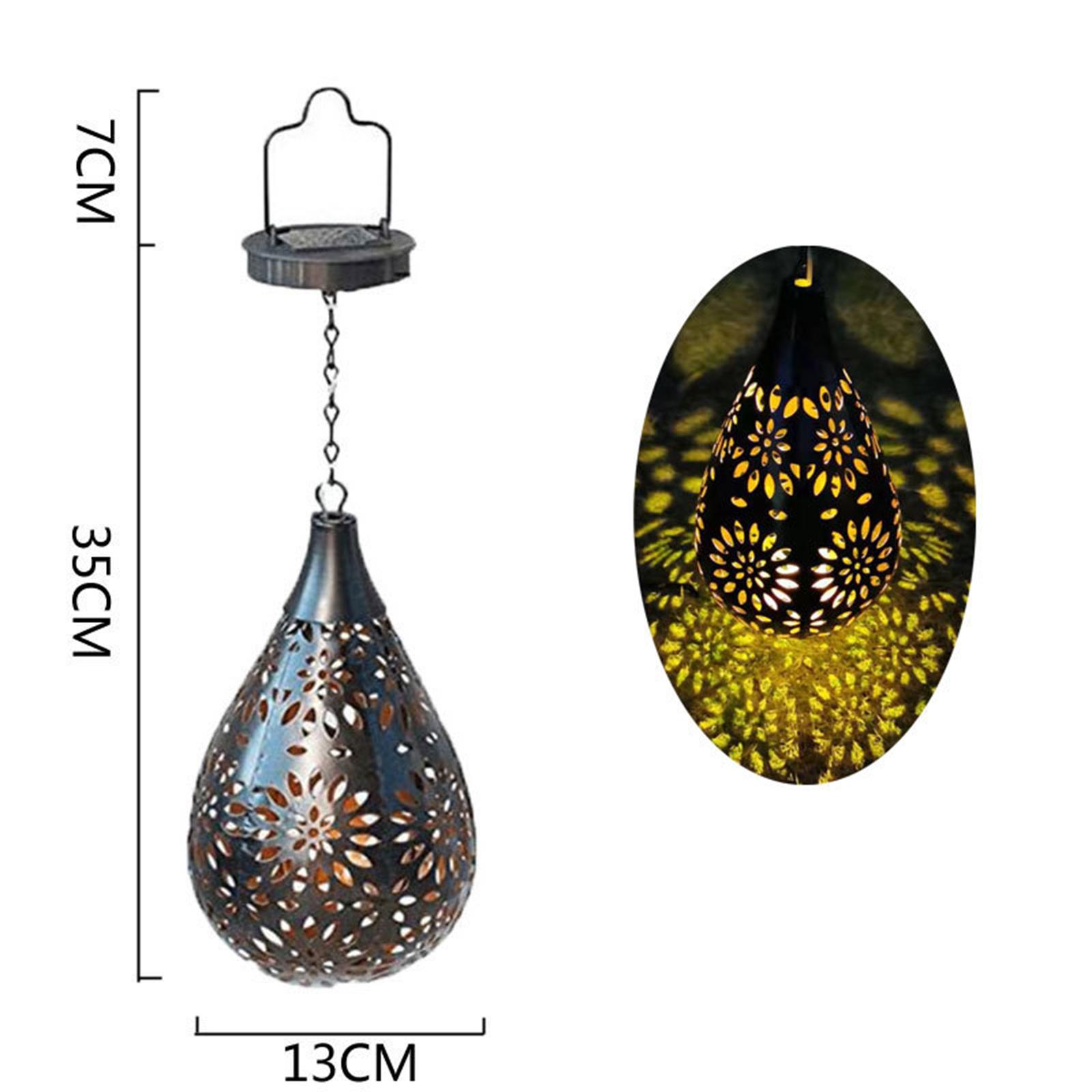 

Железные солнечные фонари выдолбленные патио ландшафтные газонные светильники садовые украшения коричневый