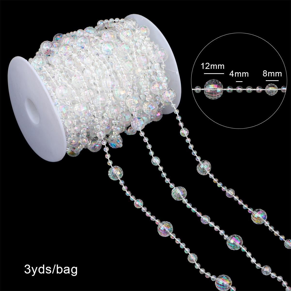 

3 ярда/мешок акриловые прозрачные бусины для свадебного украшения, украшения для домашней вечеринки, принадлежности 3 yard