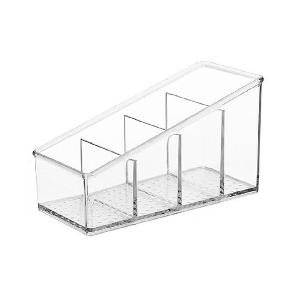 

Прозрачный держатель для пульта дистанционного управления с 4 отделениями, прозрачный настольный органайзер для косметической помады прозрачный