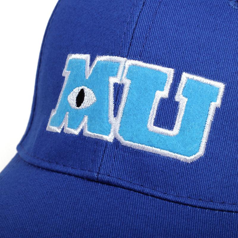 New Fashion High Quality Men Baseball Cap Monsters University Letters Embroidery Caps Blue Hat Sun Shield Hats snapback hats