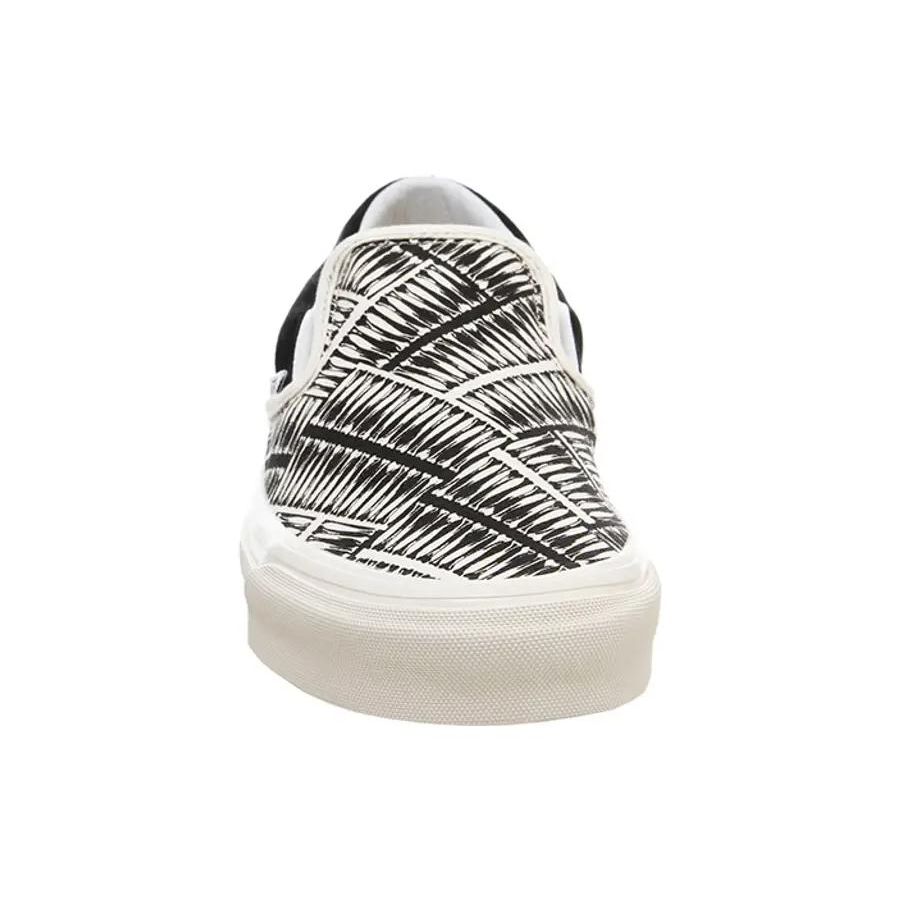 Vans Slip-On Series 98 Offspring Herringbone Comfortable Versatile Low-Top Skate Shoes Unisex sneaker Black VN0A3AVAT0M1