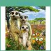5d Diamond "cute Painting Diy Meerkat Mongoose Family" Diamond Embroidery Cross Stitch
