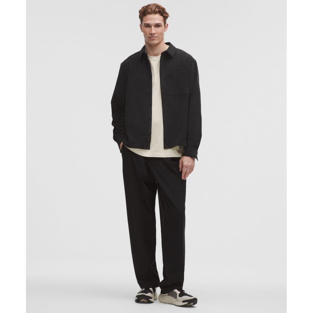 Lululemon Corduroy Relaxed Fit Long Sleeve Button Up Shirt Black