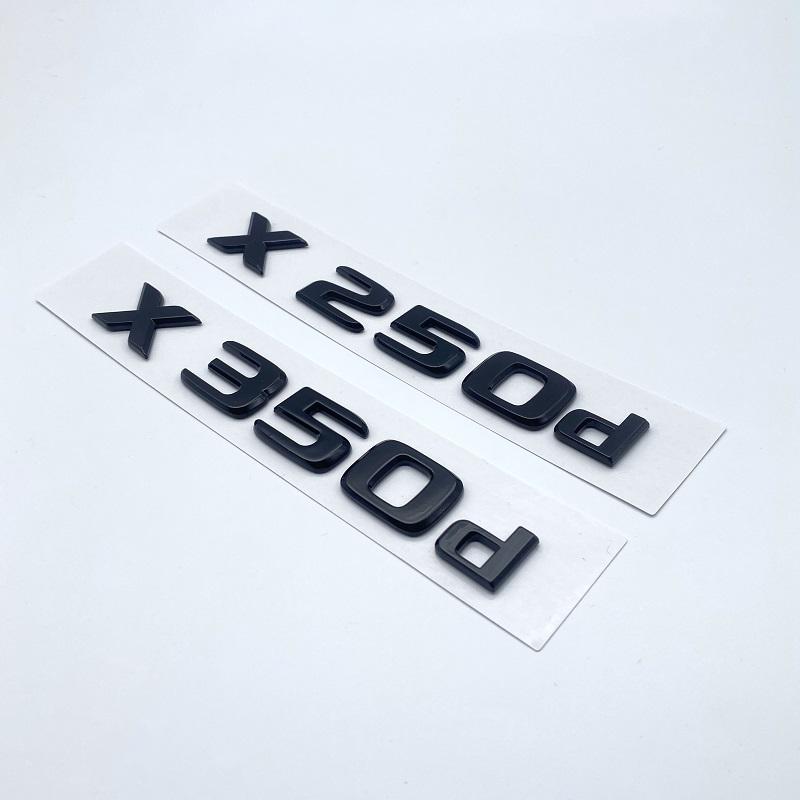 3D Glossy Black Letters X250d X350d 4Matic Etition 1 Emblem for Mercedes Benz X Car Fender Badge Trunk Nameplate Logo Sticker