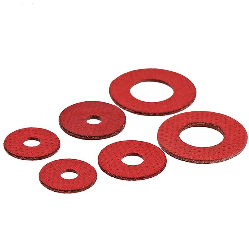 100/500 Pezzi M2.5 M3 M4 M5 M6 M8 Acciaio Rosso Fibra di Carta Isolante Rondella Piana Anello Guarnizione Isolante Mesone