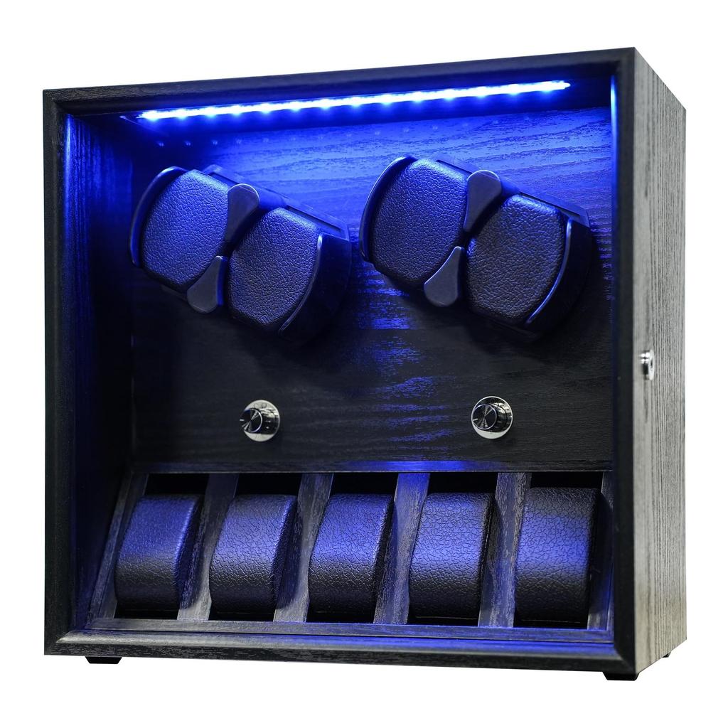 ORYX Winding Automatic Watch Watch Watch Automatic Adjustable LED Light High Quality USB Powered Machine, Winder, Winder, 4-Window, 5-Window Storage,