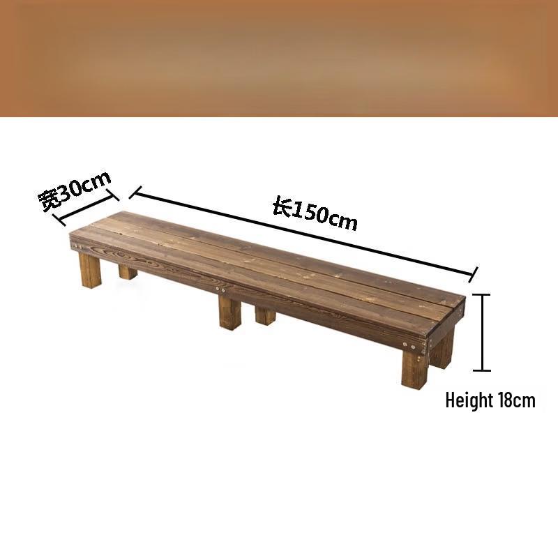 Anti-corrosion Outdoor Solid Wood Ladder Flower Stand