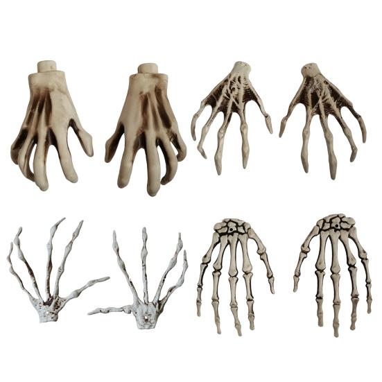 Halloween Skeleton Hands Realistic Plastic Skeleton Human Hands Model for Halloween Themed Party Decoration