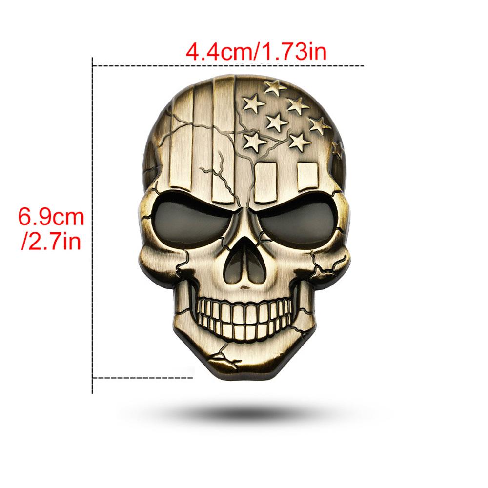 3D Autoaufkleber Premium Krieger Metall Auto Seitenkotflügel Heckklappe Totenkopf Emblem Abzeichen Aufkleber für jedes Fahrzeug LKW Auto Motorrad Wohnmobil