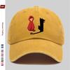 Pc Cartoon Wolf Silhouette Print Baseball Cap with Cartoon Character Print Design Sun Hat Party Decoration Hat Comfortable Ligh