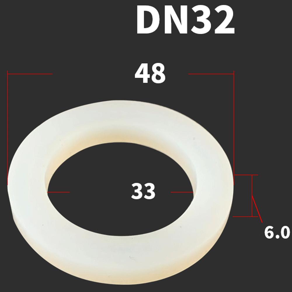 DN15/20/25/32/40-100 Food Grade Sanitary VMQ Slicone Rubber Flat Washer Seal Gasket For Cam Lock Groove Fitting