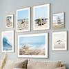 Blue Sea Beach Car Surfboard Tree Wall Art Canvas Painting Seascape Posters Prints Hotel Bar Wall Pictures For Living Room Decor