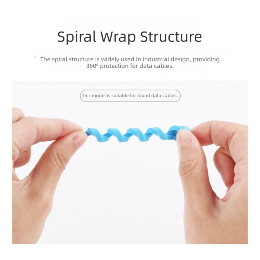 TPR Spiral Cable Winder Anti Break USB Cable Protector Charge Cable Sleeve For Earphone Wire