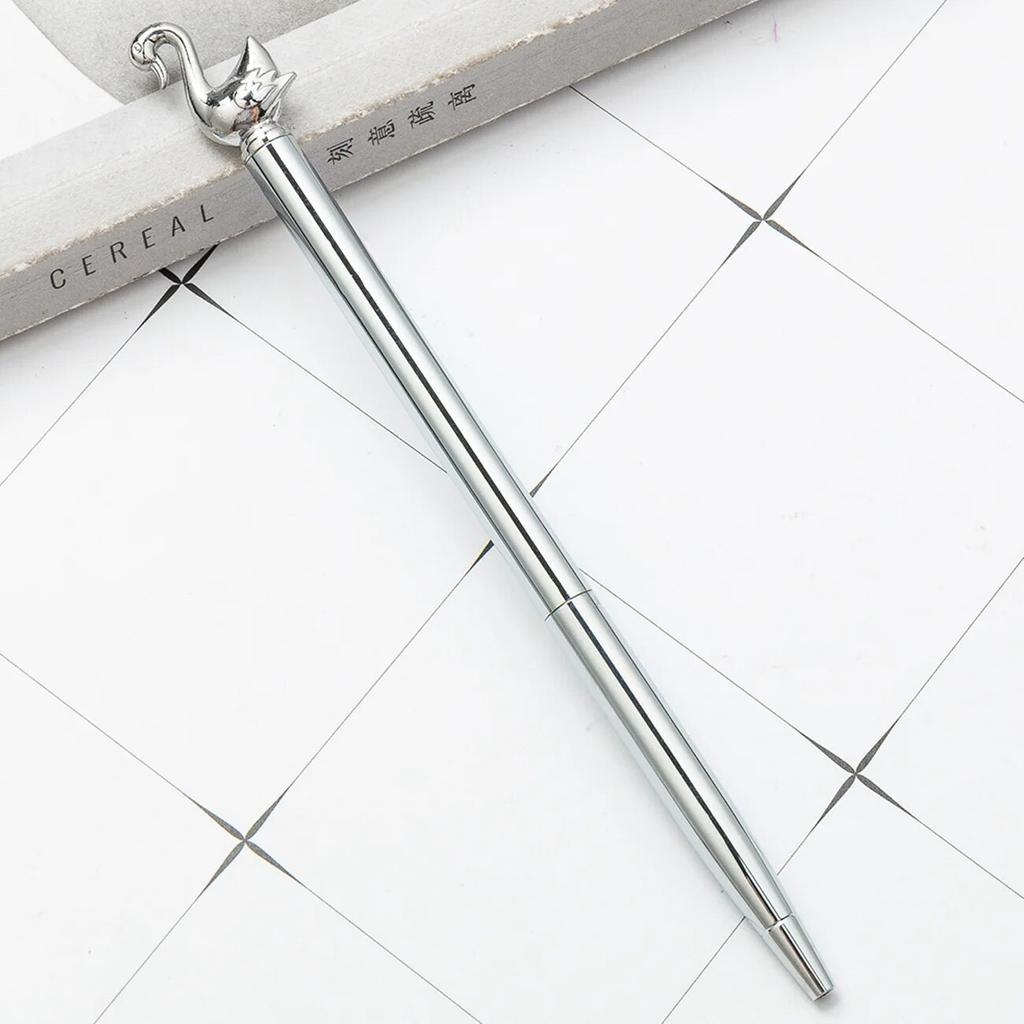 1 Piece Ballpoint Pen Swan Love Crystal Wedding Metal Copper Pen Office School Supplies Stationery