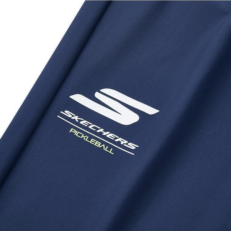Skechers Solid Color Mid-Rise Comfortable Casual Tapered Quick-Dry Knitted Sports Pants Men pants Navy-Blue P224M024-02MZ