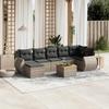 VidaXL Garden Lounge Set with Cushions 8 Pcs, Patio Sofas, Patio Furniture Set, Outdoor Furniture, Grey 3225115