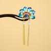 Tassel Wooden Hair Stick Red Hanfu Hairpin Temperament Horse Face Skirt Headwear  Hair Chopstick
