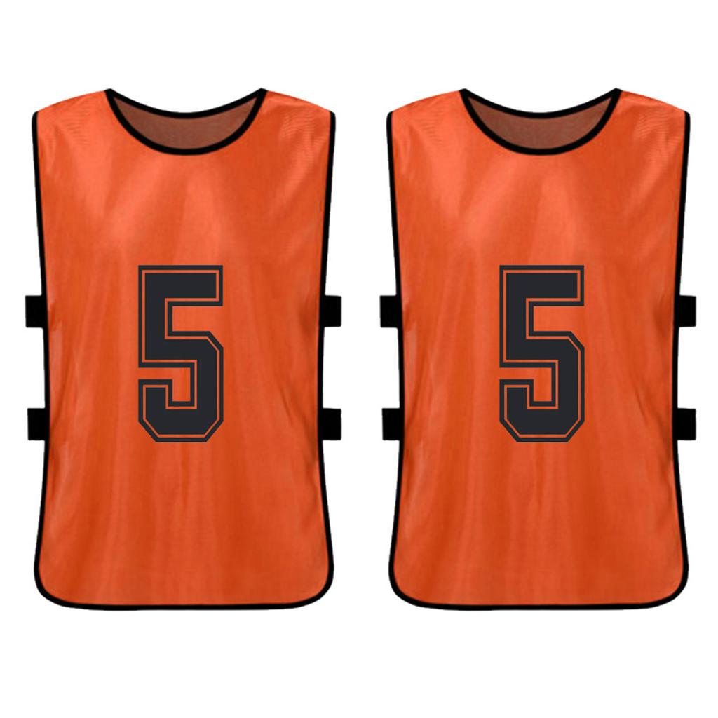 6 STÜCK Kinder Fußball Leibchen Schnelltrocknende Fußballtrikots Jugend Sport Trainingsleibchen mit Nummern