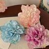 Women Hairpin Artificial Peony Flower Decor Anti-slip Teeth Hair Pin Large Size Holiday Hair Clip Hair Accessories