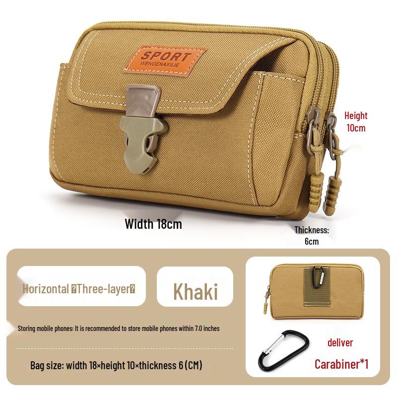 Men's Trendy Multifunctional Leather Phone Belt-Loop Pouch: Waist Bag and Tool Holder for Construction Site Work