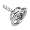 JIUAI Stainless Steel Urethral Sounding Two Penis Rings for Men Cock Plug Delay Lock Chastity Cage Medical Sex Toy Male Masturbator