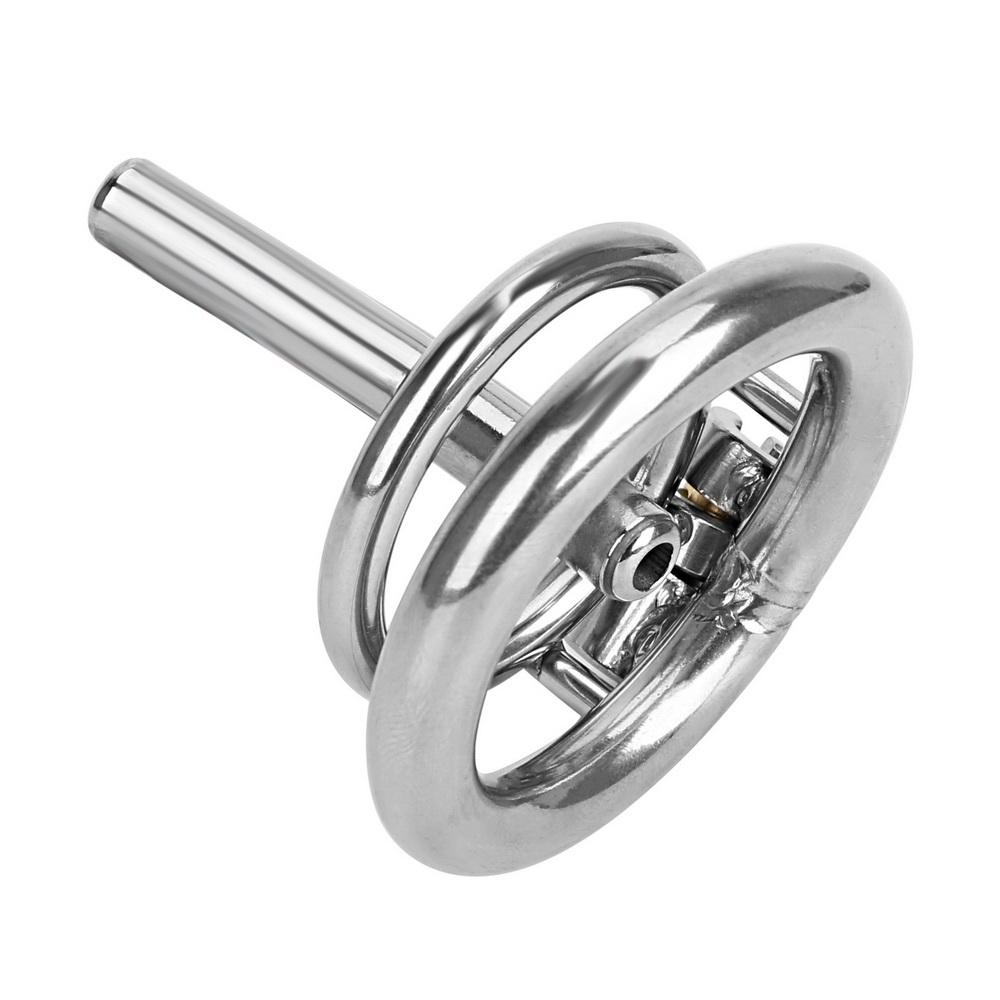 JIUAI Stainless Steel Urethral Sounding Two Penis Rings for Men Cock Plug Delay Lock Chastity Cage Medical Sex Toy Male Masturbator