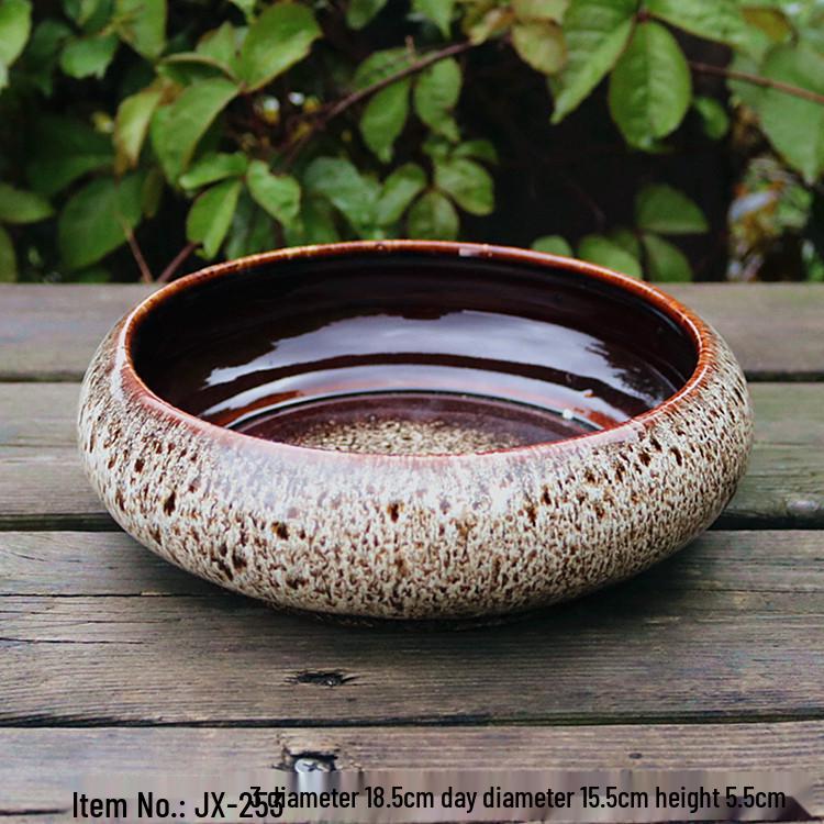 Large Kiln-Glazed Ceramic Succulent Planter - Creative Garden Pot