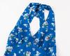 Seaside Vacation Wind Blue Bottom Floral Dress Women's Summer French V-neck Neck Temperament Thin Backless Dress