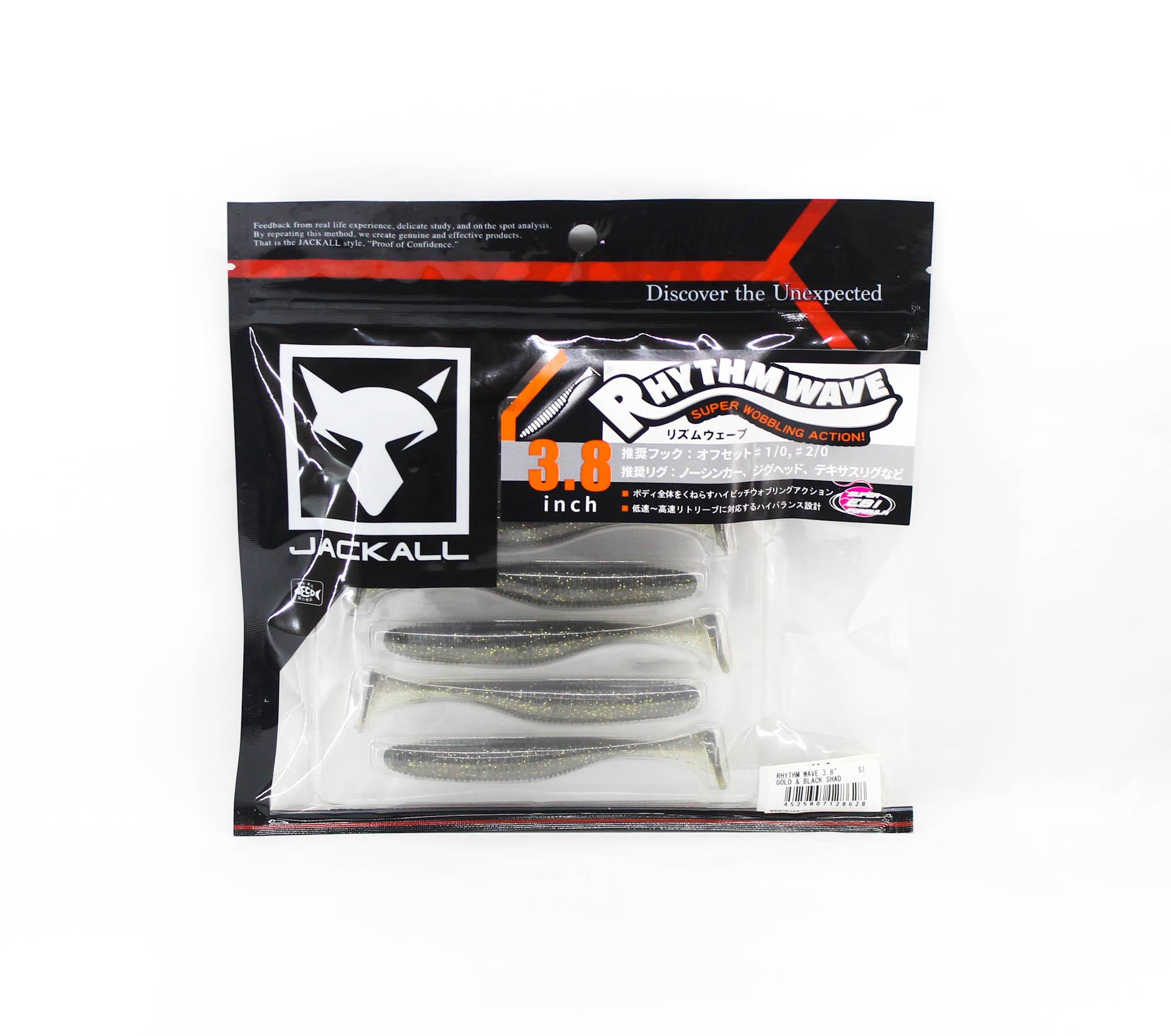 

Мягкая приманка Jackall Rhythm Wave 3,8 дюйма, золотисто-черная, Shad (8628)