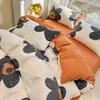 3/4pcs/set 100% Cotton Floral Pattern Duvet Cover Set with Pillowcase Sheet Home Twin Single Queen Size Boys Girls Bedding Sets
