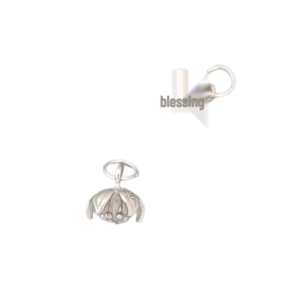 Handmade S925 Sterling Silver Lotus Seed Pod Charm for DIY Bracelets and Jewelry