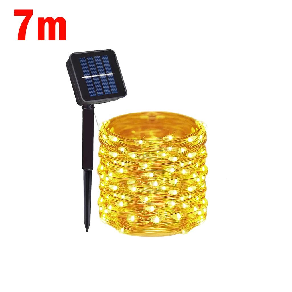 Solar LED Light String Outdoor Waterproof Flower Light Solar Garden Fairy Decoration Festival Party Atmosphere Color Light