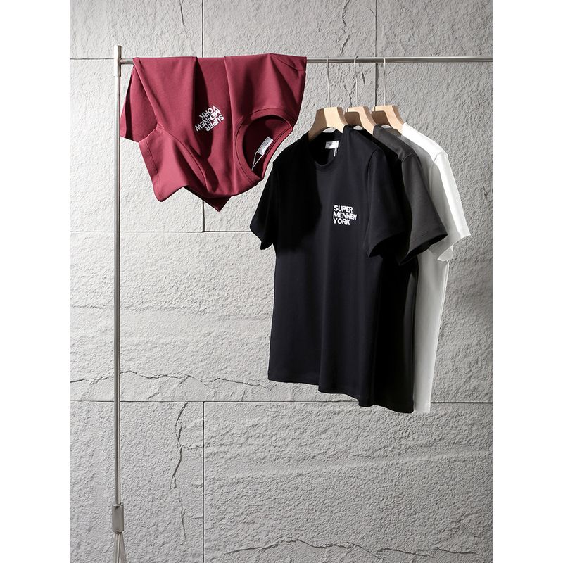 American vintage Heavy Cotton 300G Fashion Brand Cool Feeling Short sleeve T-shirt Men's Summer Bottoming Shirt Foreign Trade Men's T-shirt