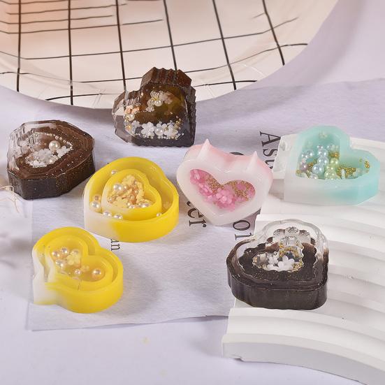 

Практичная, легко чистящаяся ручная работа, пищевой сорт, День Святого Валентина, украшение в форме сердца, эпоксидная форма, силиконовая форма для дома