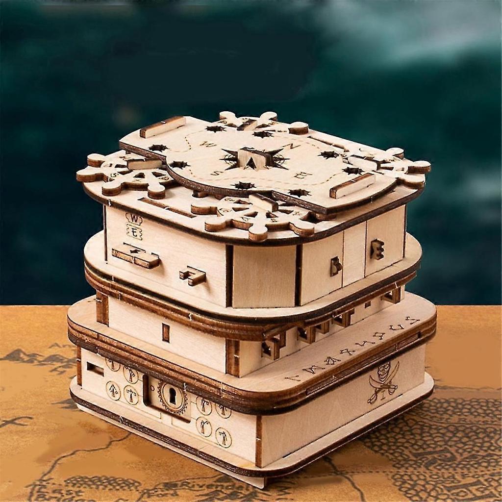 Davy 'locker,puzzle Box,gift Box,wooden Puzzle,wooden Jigsaw For Adults,brain Teaser,birthday Gift Gadget For Men