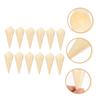 COLLBATH 100pcs Disposable Wooden Cones for Ice Cream, Dessert, Candy, Finger Food, Party Meal Serving