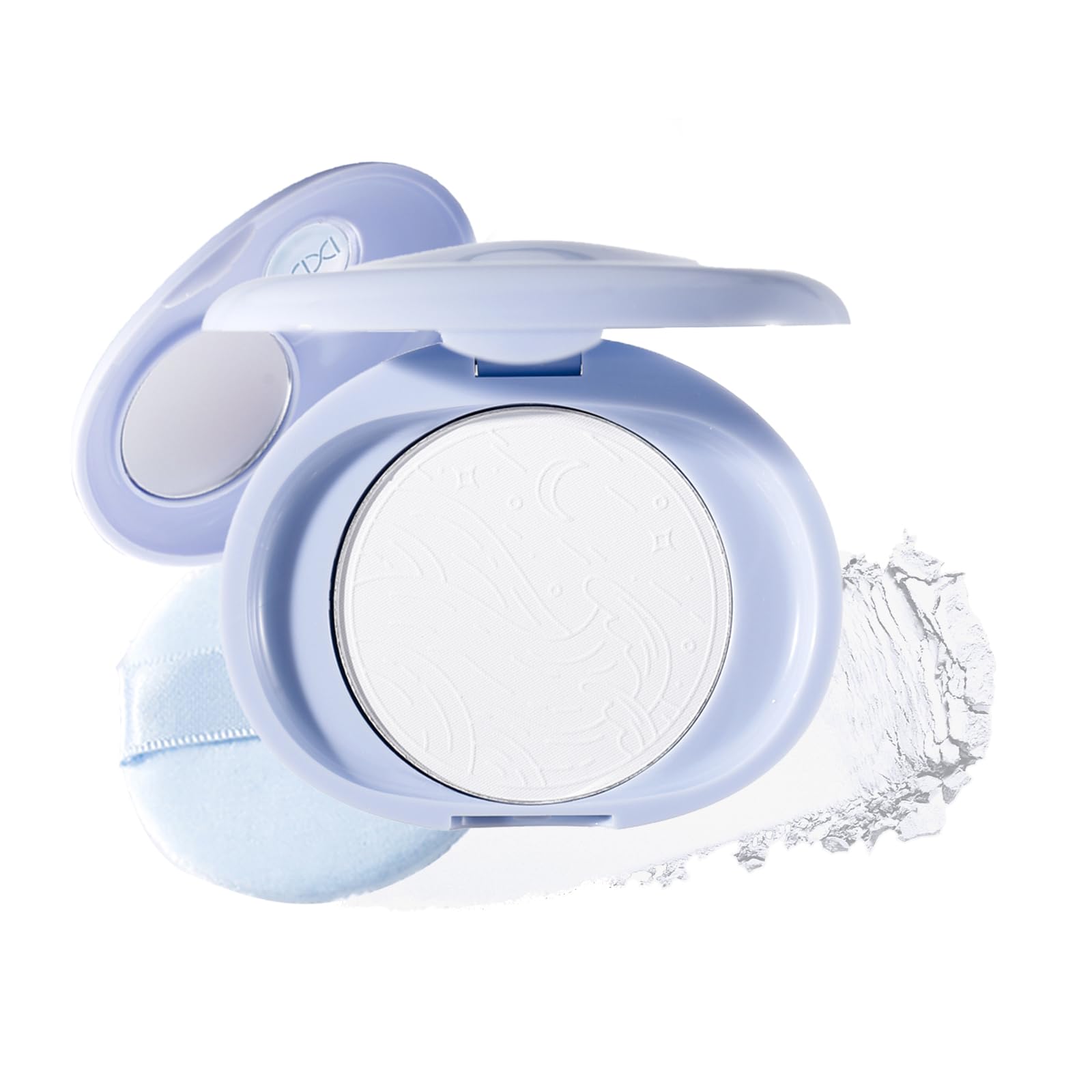 

XIXI BOX Mini Face Powder - Powder Foundation - Shine Control, Natural Coverage, Smooth Finish - Fits Easily in a Pouch - Portable #3 White MINI