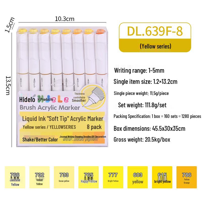 Huideluo Soft-tip Marker Set: Liquid Ink Acrylic Art and Journal Drawing Pens for Students
