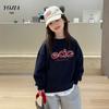 YOJIA Girls' Round Neck Long Sleeve Hoodie - Big Kids Spring/Autumn Top